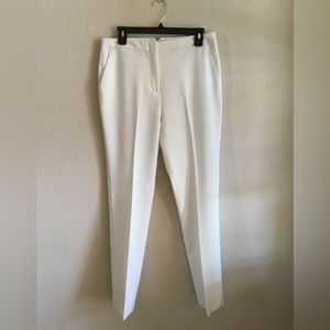 BCBG WHITE WINTER BOOT CUT PANTS